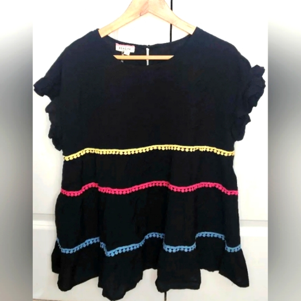 Womens Andre by Unit Babydoll Style Top size Large